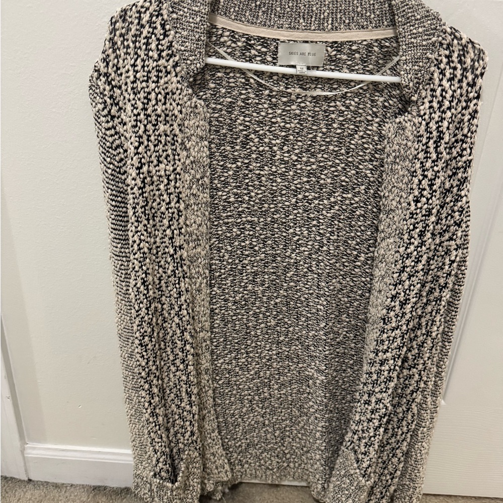 Urban Outfitters Black and White Knit Cardigan